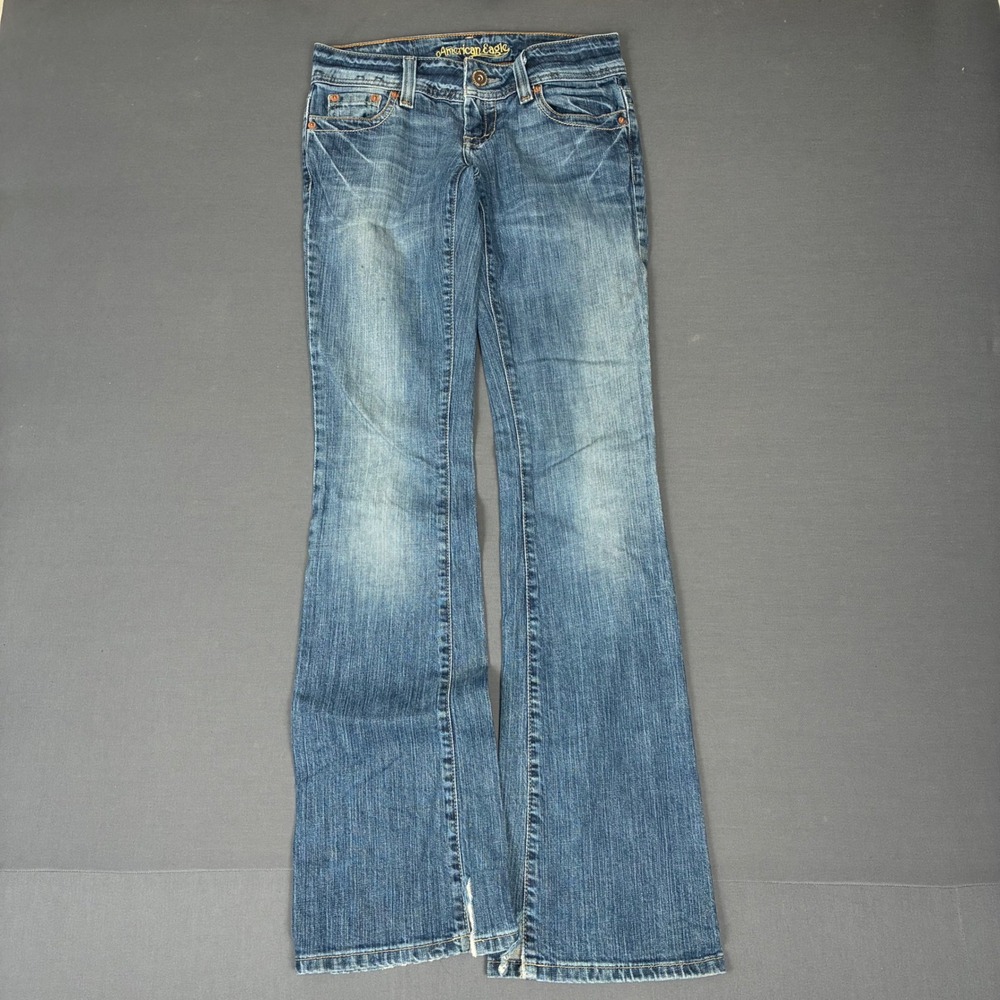 American Eagle Slim Bootcut Jeans Women's Size 0 Long Fits 28x32 Medium Wash Y2K